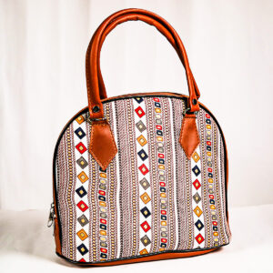 Brown Multicolor Handbag