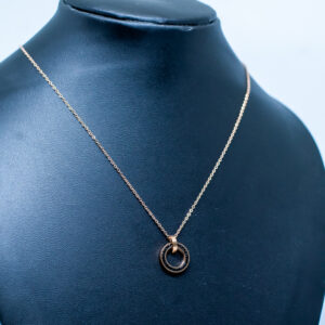 Golden Chain with Round Pendent