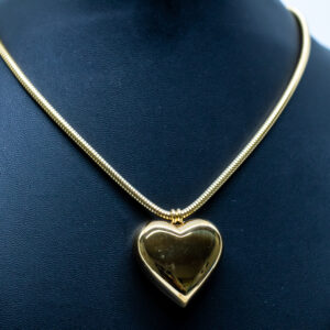 Golden Heart Shape Pendent with Chain