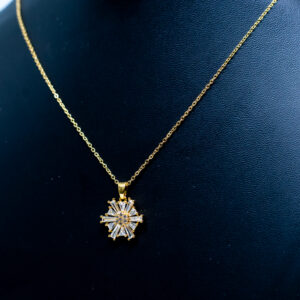 Golden Chain with Pendant with Stone