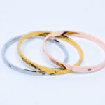 Silver, Golden, Bronze Bracelet