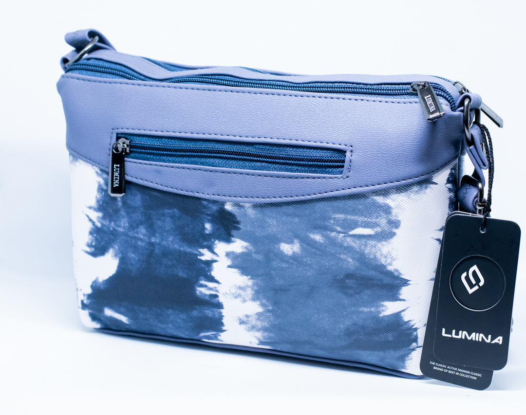 Purple & White Shoulder/ Cross Bag - Image 4