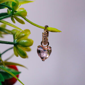 Golden Heart Shape Top with Stone