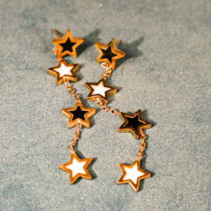 Golden Star Shape Long Earing
